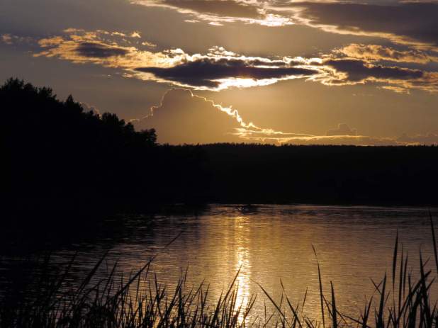 quiet water and sunset